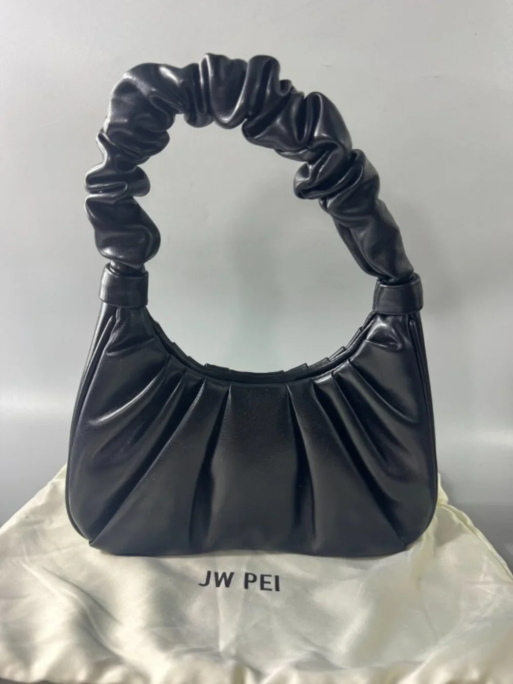 NWOT JW PEI Gabbi Ruched Hobo Handbag - Black